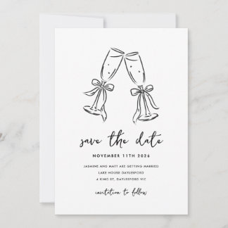 Reserve A Data Minimal Hand Drawn Whimsical Doodle Save The Date