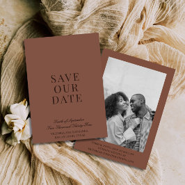 Reserve A Data Minimal Old Money Mocha Brown Photo Wedding