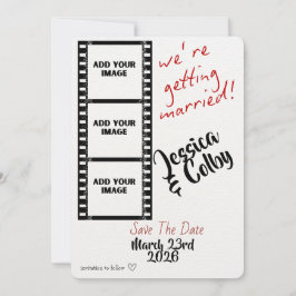 Reserve A Data Minimal Photo Save the Date Custom Modern