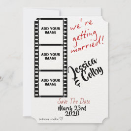 Reserve A Data Minimal Photo Save the Date Custom Modern