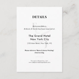 Reserve A Data Minimalist Ampersand Wedding | Accommodation | 