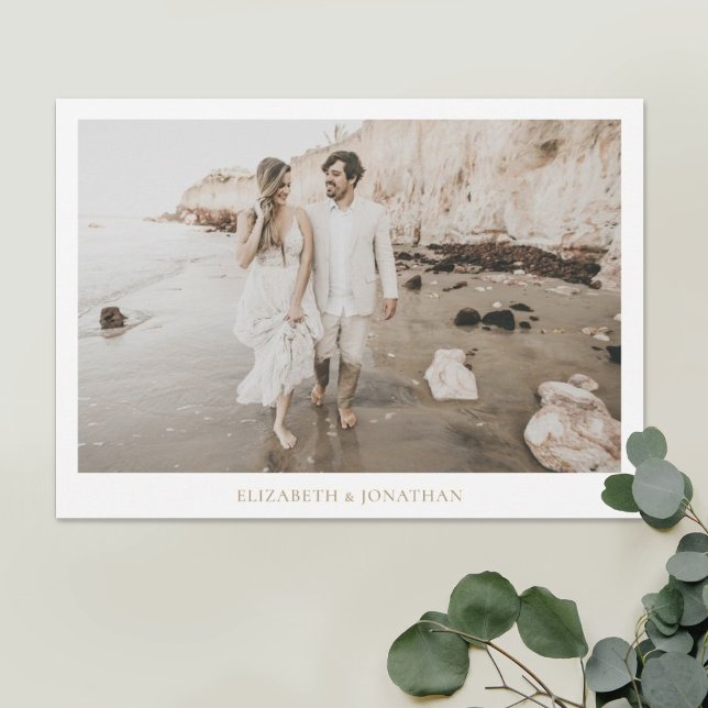Reserve A Data Minimalist Borders Photo Wedding (Criador carregado)