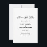 Reserve A Data Minimalist Elegant Wedding Design<br><div class="desc">A timeless minimalist wedding design featuring a clean white layout and elegant typography. The delicate script combined with modern serif text creates a refined and romantic aesthetic, perfect for formal, modern, or classic wedding themes. This stylish layout highlights the couple’s names and event details in a sophisticated way, making it...</div>