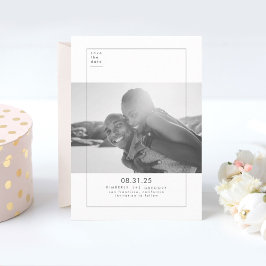 Reserve A Data Minimalist Modern Elegant Save the Date Photo