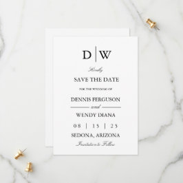 Reserve A Data Minimalist Monogram Wedding