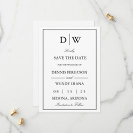 Reserve A Data Minimalist Monogram Wedding