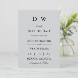 Reserve A Data Minimalist Monogram Wedding