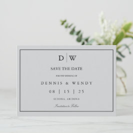 Reserve A Data Minimalist Monogram Wedding Save The Date