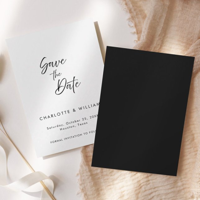 Reserve A Data Minimalista Elegante Script | Casamento (Criador carregado)