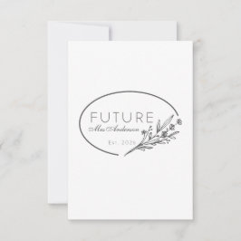 Reserve A Data Minimalista Floral Futuro Sra. Est 2026 Salvar