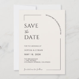 Reserve A Data Minimalista Moderno Editorial Marfim