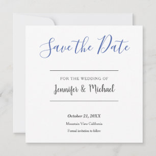 Reserve A Data Minimalista profissional de casamento