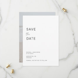 Reserve A Data Minimalista Salve a data Foto simples Elegante