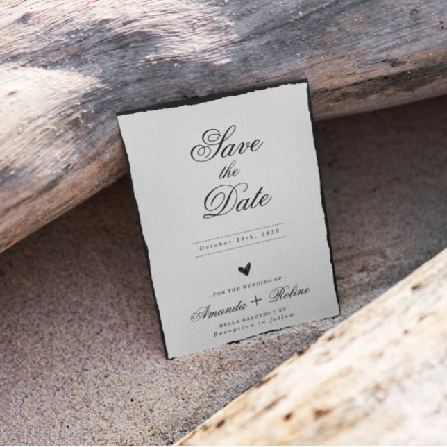 Reserve A Data Minimalista Simples Preto E Branco (Criador carregado)