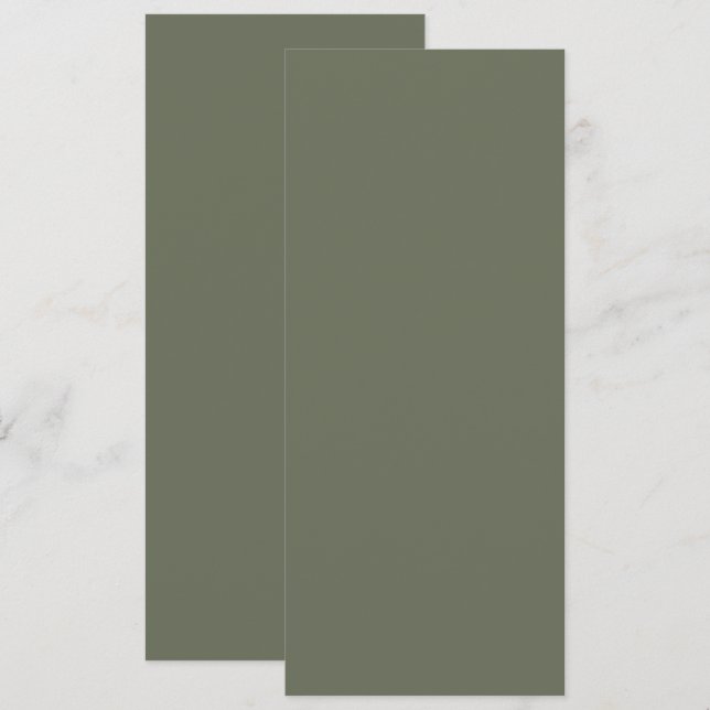 Reserve A Data Minimalista Verde Musgo Save The Date – Personaliz (Frente/Verso)