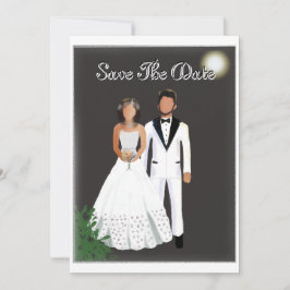 Reserve A Data Mínimo Elegante Preto e Branco Salvar a Data