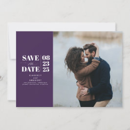 Reserve A Data Mínimo Moderno de EggPlant Purple Salve a Foto da 
