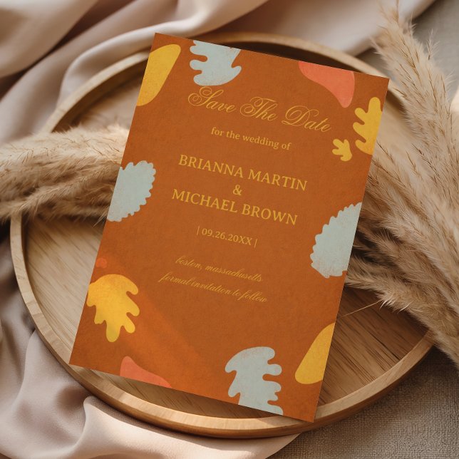 Reserve A Data Modern Abstract Autumn Warm Elegant (Criador carregado)