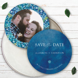 Reserve A Data Modern Blue Hydrangea Round Wedding