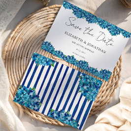 Reserve A Data Modern Blue Hydrangeas Navy Blue Striped Wedding