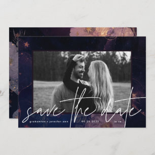 Reserve A Data Modern Boho Floral Fantasy Dark Queda Roxo