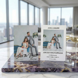 Reserve A Data Modern Calligraphy Script Photo Wedding