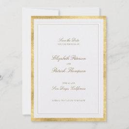 Reserve A Data Modern Classic Elevated Gold Pearl Formal Wedding