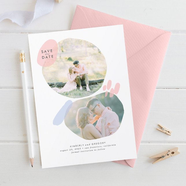 Reserve A Data Modern Creative Abstrato Salve a foto da data (Criador carregado)