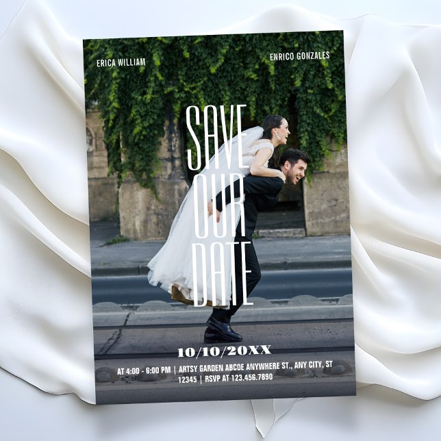 Reserve A Data Modern funny photo wedding  (Criador carregado)