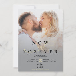 Reserve A Data Modern Grey Gradient Elegant Photo Script Wedding