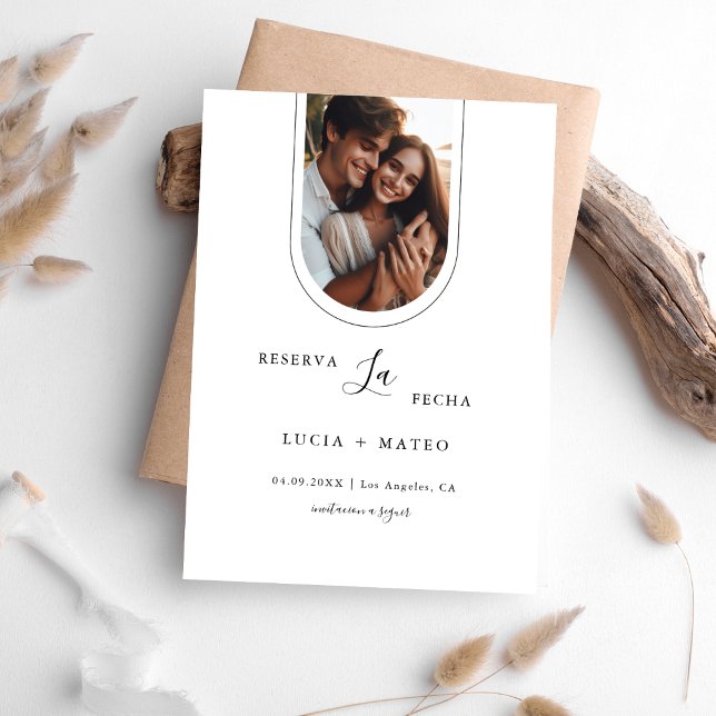Reserve A Data Modern Minimal Reserva La Fecha Foto Espanhola (Criador carregado)