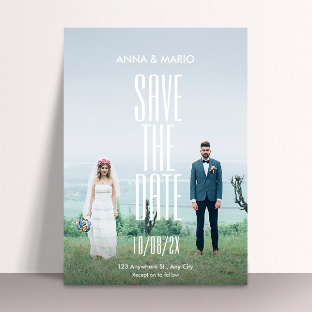 Reserve A Data Modern minimalist photo wedding  (Criador carregado)