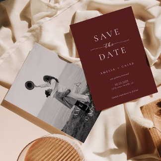 Reserve A Data Modern Minimalist Photo Wedding Save the Date