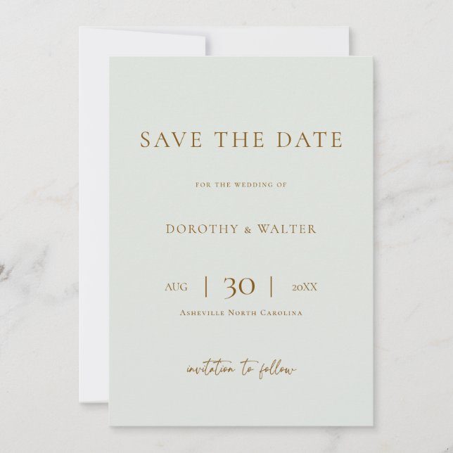 Reserve A Data Modern Minimalist Photo Wedding Save the Date (Frente)