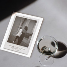 Modern Minimalist Polaroid Photo Save the Date