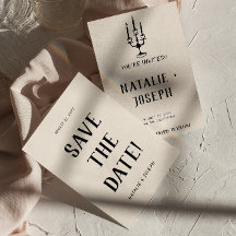 Modern Old Money Drawn Retro Quirky Wedky