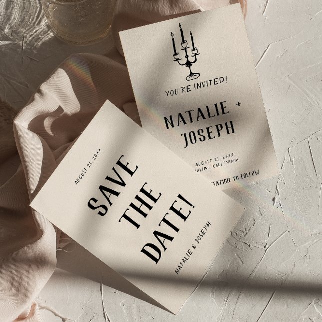 Reserve A Data Modern Old Money Drawn Retro Quirky Wedky (Criador carregado)