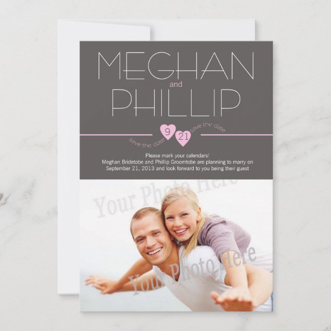 Reserve A Data Modern Salve a data com foto (Frente)