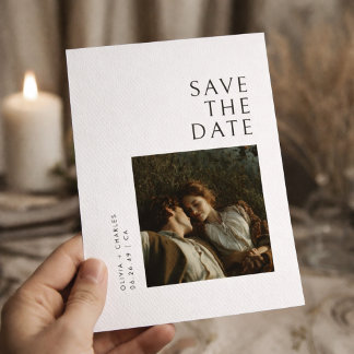 Reserve A Data Modern Typography Photo Wedding Save the Date