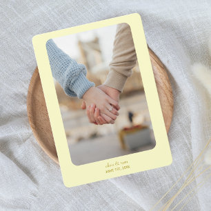 Reserve A Data Modern Wedding SALVAR A DATA Amarelo-Manteiga