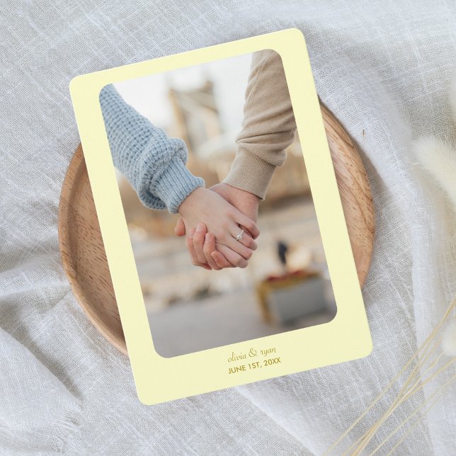 Reserve A Data Modern Wedding | SALVAR A DATA | Amarelo-Manteiga (Criador carregado)