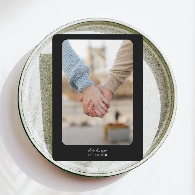 Reserve A Data Modern Wedding | SALVAR A DATA | Branco em Preto (Criador carregado)