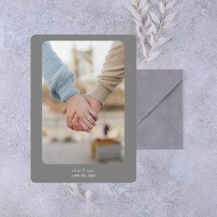 Reserve A Data Modern Wedding SALVAR A DATA Prata Escura