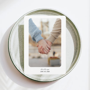 Reserve A Data Modern Wedding SALVAR A DATA Preto em branco