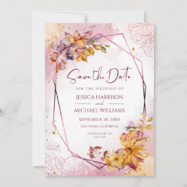 Reserve A Data Moderna queda geométrica deixa caligrafia Borgonha