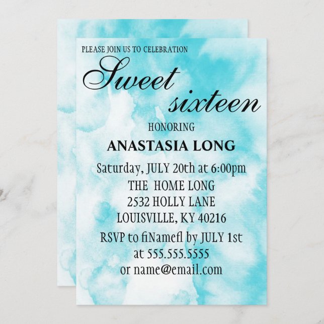 Reserve A Data Moderno, Azul Salvar Data (Frente/Verso)