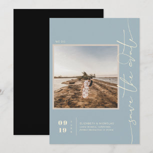 Reserve A Data Moderno Boho Deserto Foto Quadrada Salvar Data