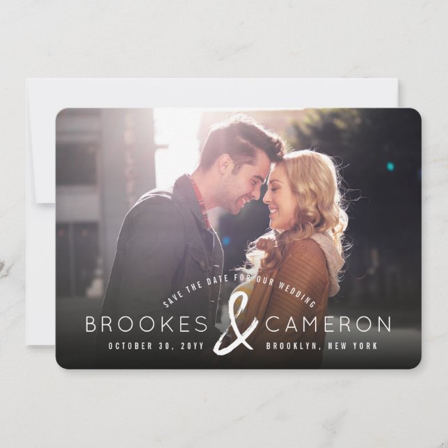 Reserve A Data Moderno Bruche Ampersand Foto Salva A Data (Frente)