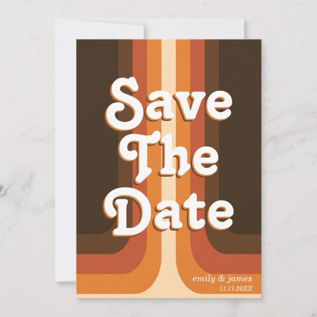 Reserve A Data Moderno Casamento Retroativo Salve a Data (Frente)