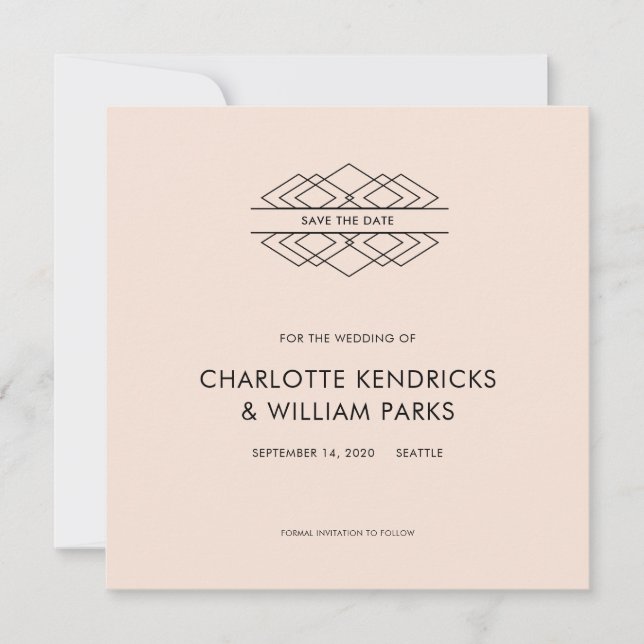 Reserve A Data Moderno Deco Salvar Data (Frente)